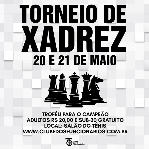 SÁBADO 29-06-2019 É DIA DE TORNEIO DE XADREZ NO CLUBE DE XADREZ DE
